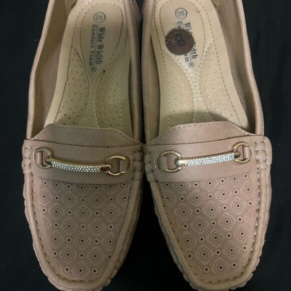 Tan Loafers with Gold Accent - Picture 5 of 5
